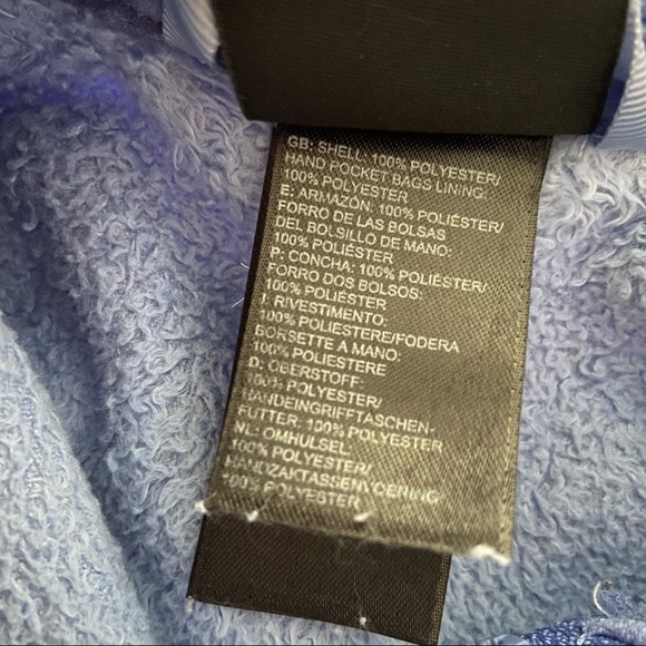 The North Face Girls Medium 10-12 Blue Fuzzy Osito Full Zip Fleece Jacket - Picture 5 of 9